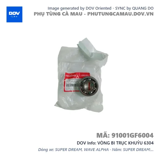 VÒNG BI TRỤC KHUỶU 6304 — 91001GF6004