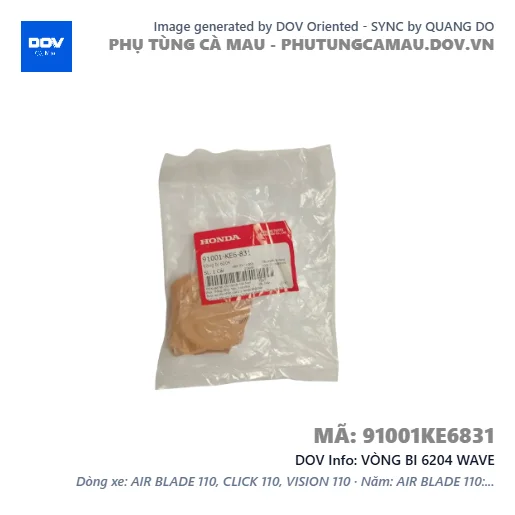VÒNG BI 6204 WAVE — 91001KE6831