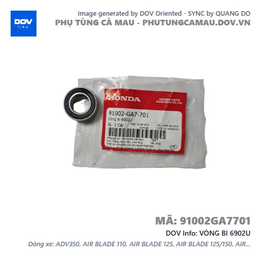 VÒNG BI 6902U  — 91002GA7701