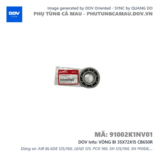 VÒNG BI 35X72X15 CB650R — 91002K1NV01
