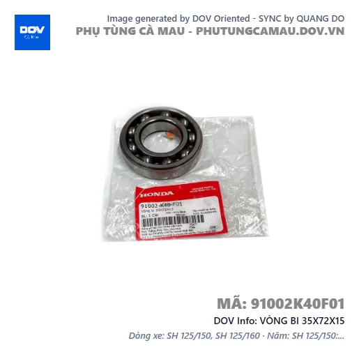 VÒNG BI 35X72X15  — 91002K40F01