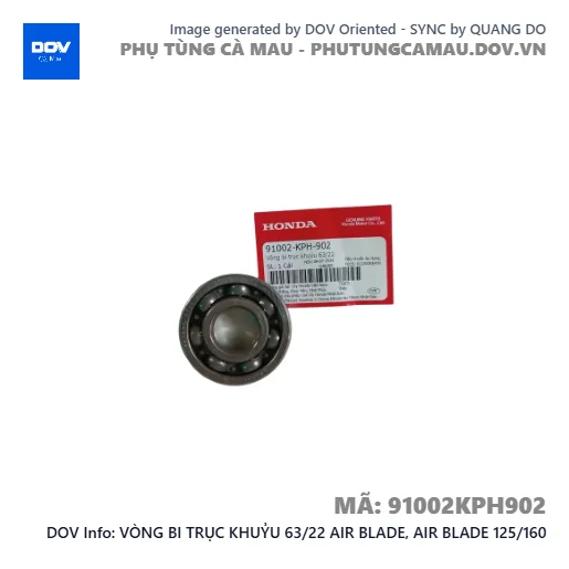 VÒNG BI TRỤC KHUỶU 63/22 AIR BLADE, AIR BLADE 125/160 — 91002KPH902
