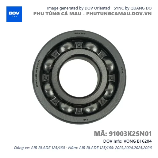VÒNG BI 6204  — 91003K2SN01
