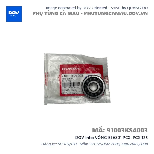 VÒNG BI 6301 PCX, PCX 125 — 91003KS4003