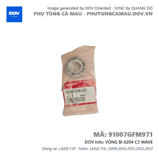 VÒNG BI 6204 C3 WAVE — 91007GFM971