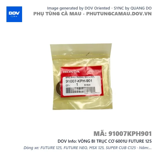 VÒNG BI TRỤC CƠ 6001U FUTURE 125 — 91007KPH901