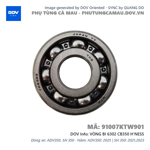 VÒNG BI 6302 CB350 H'NESS — 91007KTW901