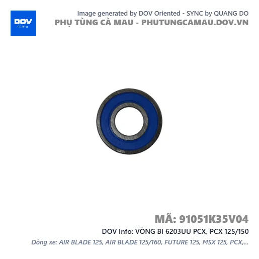 VÒNG BI 6203UU PCX, PCX 125/150 — 91051K35V04