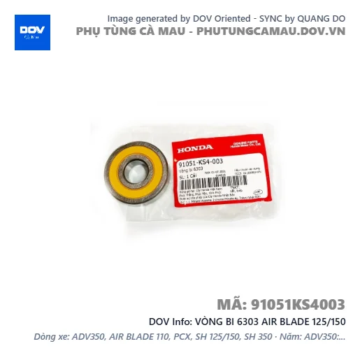 VÒNG BI 6303 AIR BLADE 125/150 — 91051KS4003