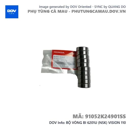 BỘ VÒNG BI 6201U (NSK) VISION 110 — 91052K24901SS