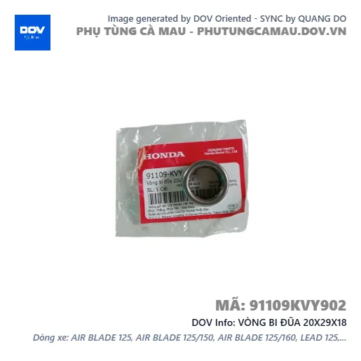 VÒNG BI ĐŨA 20X29X18  — 91109KVY902
