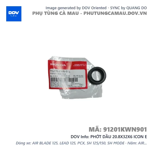 PHỚT DẦU 20.8X32X6 ICON E — 91201KWN901
