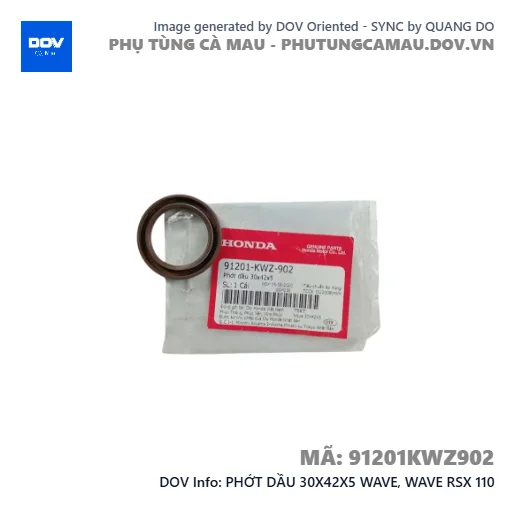 PHỚT DẦU 30X42X5 WAVE, WAVE RSX 110 — 91201KWZ902