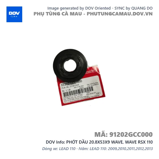 PHỚT DẦU 20.8X53X9 WAVE, WAVE RSX 110 — 91202GCC000