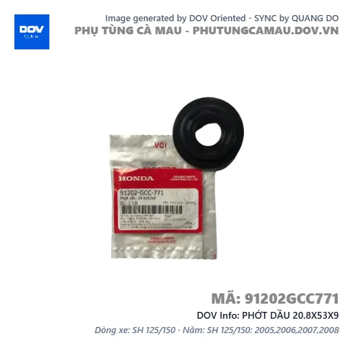 PHỚT DẦU 20.8X53X9 — 91202GCC771