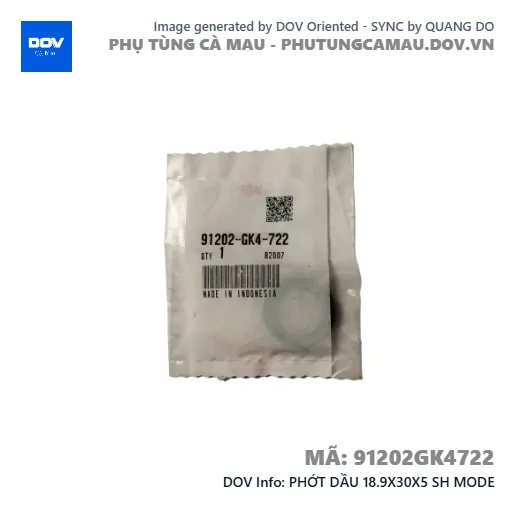 PHỚT DẦU 18.9X30X5 SH MODE — 91202GK4722