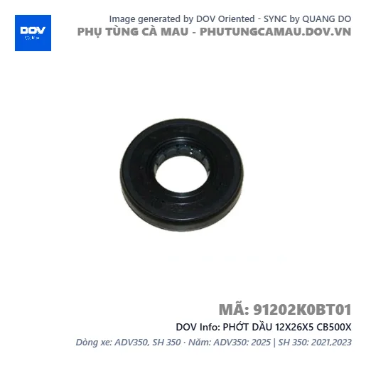 PHỚT DẦU 12X26X5 CB500X — 91202K0BT01