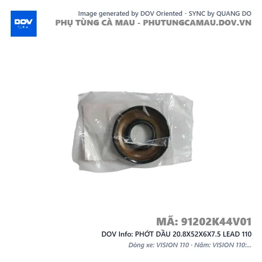 PHỚT DẦU 20.8X52X6X7.5 LEAD 110 — 91202K44V01