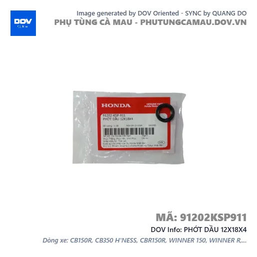 PHỚT DẦU 12X18X4 — 91202KSP911