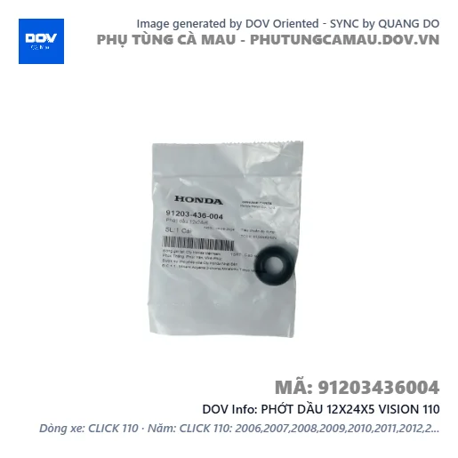 PHỚT DẦU 12X24X5 VISION 110 — 91203436004
