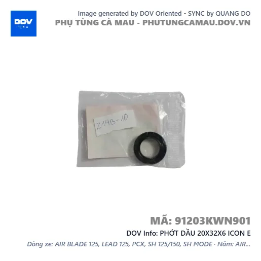 PHỚT DẦU 20X32X6 ICON E — 91203KWN901