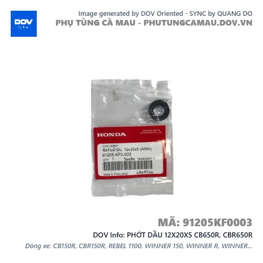 PHỚT DẦU 12X20X5 CB650R, CBR650R — 91205KF0003