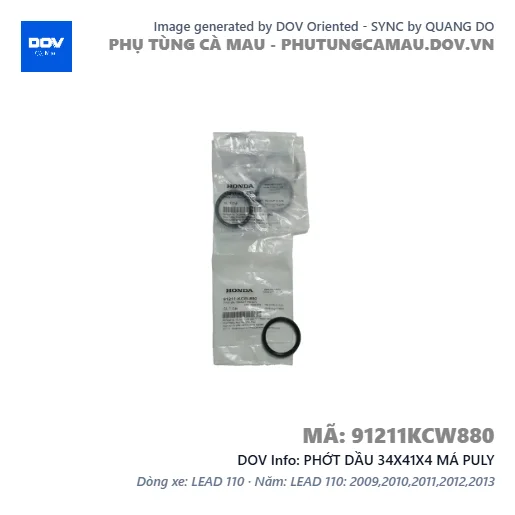 PHỚT DẦU 34X41X4 MÁ PULY  — 91211KCW880