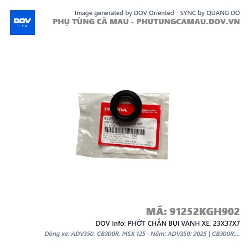 PHỚT CHẮN BỤI VÀNH XE, 23X37X7  — 91252KGH902