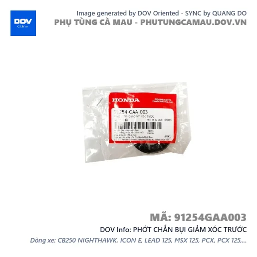 PHỚT CHẮN BỤI GIẢM XÓC TRƯỚC  — 91254GAA003