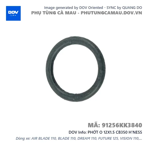 PHỚT O 12X1.5 CB350 H'NESS — 91256KK3840