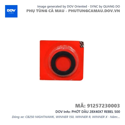 PHỚT DẦU 28X40X7 REBEL 500 — 91257230003