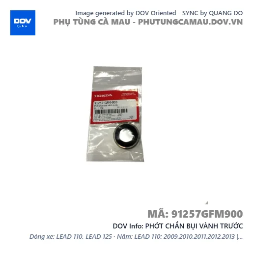 PHỚT CHẮN BỤI VÀNH TRƯỚC — 91257GFM900