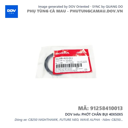 PHỚT CHẮN BỤI 40X50X5  — 91258410013