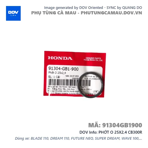 PHỚT O 25X2,4 CB300R — 91304GB1900