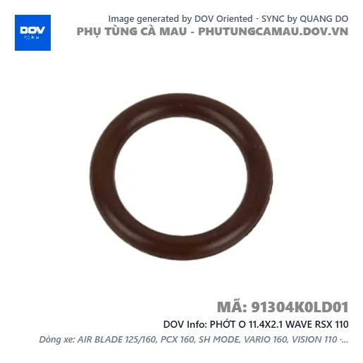PHỚT O 11.4X2.1 WAVE RSX 110 — 91304K0LD01