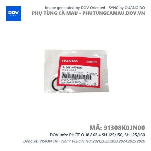 PHỚT O 18.8X2.4 SH 125/150, SH 125/160 — 91308K0JN00