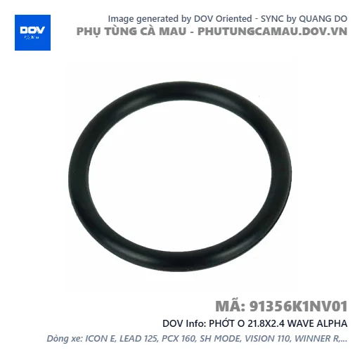 PHỚT O 21.8X2.4 WAVE ALPHA — 91356K1NV01