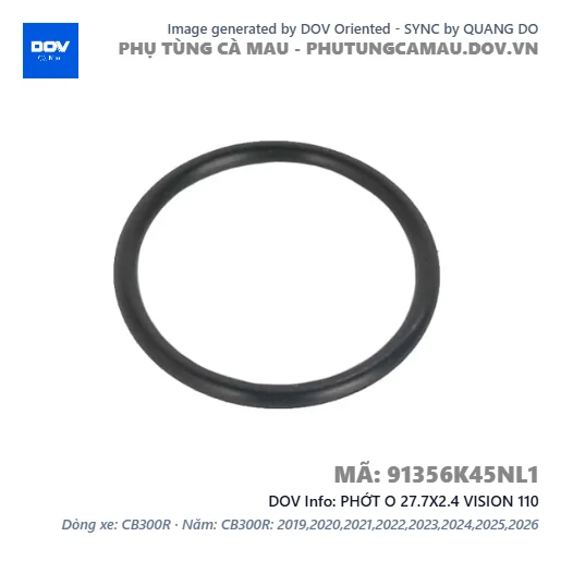 PHỚT O 27.7X2.4 VISION 110 — 91356K45NL1