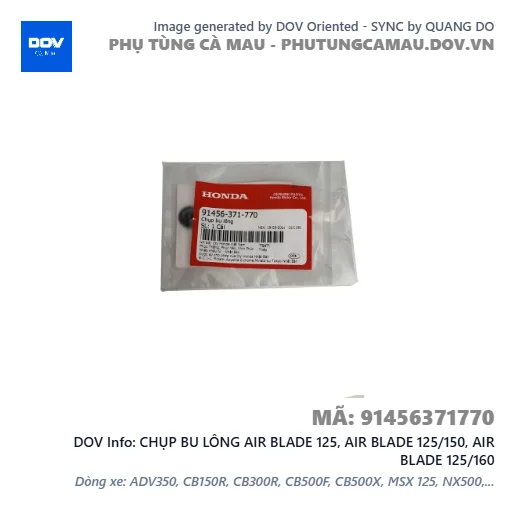 CHỤP BU LÔNG AIR BLADE 125, AIR BLADE 125/150, AIR BLADE 125/160 — 91456371770