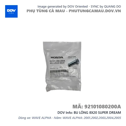 BU LÔNG 8X20 SUPER DREAM — 92101080200A