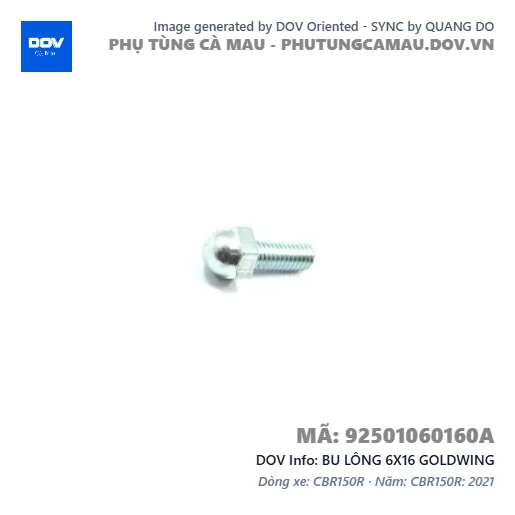 BU LÔNG 6X16 GOLDWING — 92501060160A