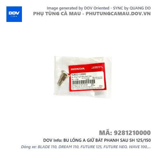 BU LÔNG A GIỮ BÁT PHANH SAU SH 125/150 — 9281210000