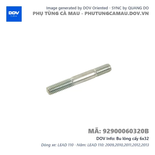 Bu lông cấy 6x32  — 92900060320B