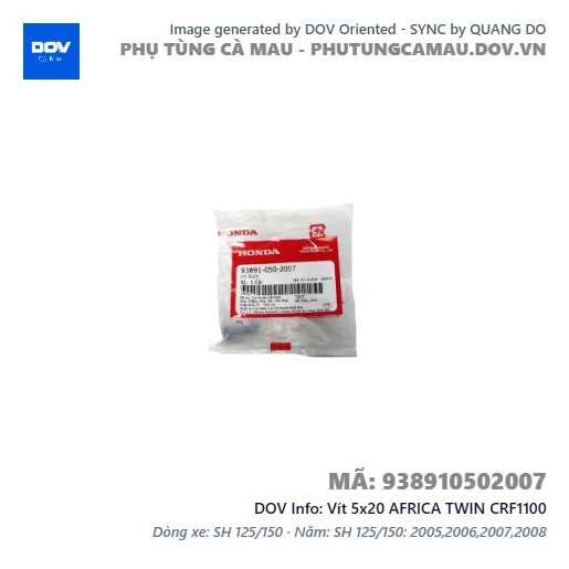 Vít 5x20 AFRICA TWIN CRF1100 — 938910502007
