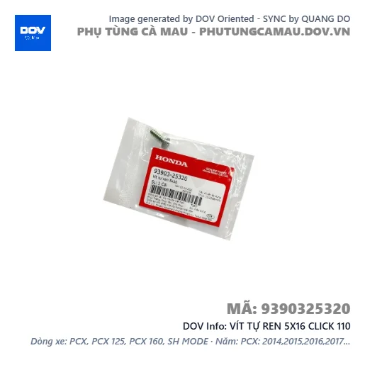 VÍT TỰ REN 5X16 CLICK 110 — 9390325320