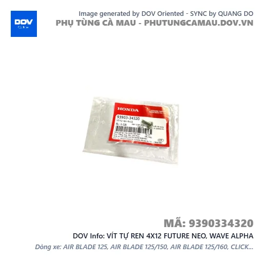 VÍT TỰ REN 4X12 FUTURE NEO, WAVE ALPHA — 9390334320