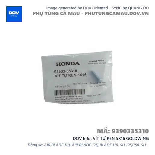 VÍT TỰ REN 5X16 GOLDWING — 9390335310