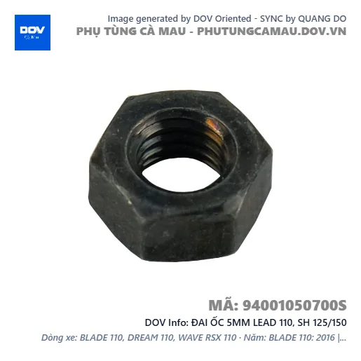 ĐAI ỐC 5MM LEAD 110, SH 125/150 — 94001050700S