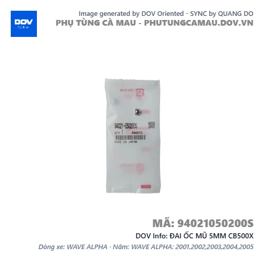 ĐAI ỐC MŨ 5MM CB500X — 94021050200S