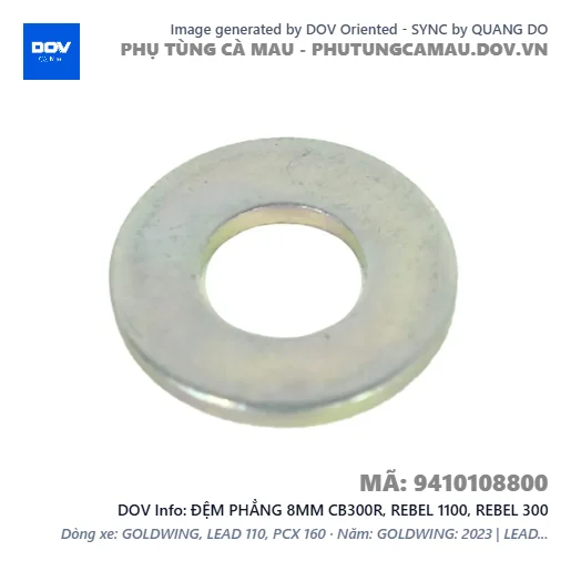 ĐỆM PHẲNG 8MM CB300R, REBEL 1100, REBEL 300 — 9410108800